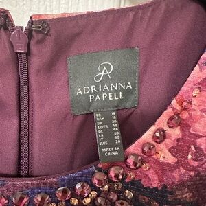 Adrianna Papell Purple Beaded Dress